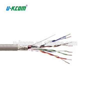 Cable de comunicación del cat6a de la alta calidad, cable del cat6a 26awg, cat6a sftp rj45 blindado cables del lan